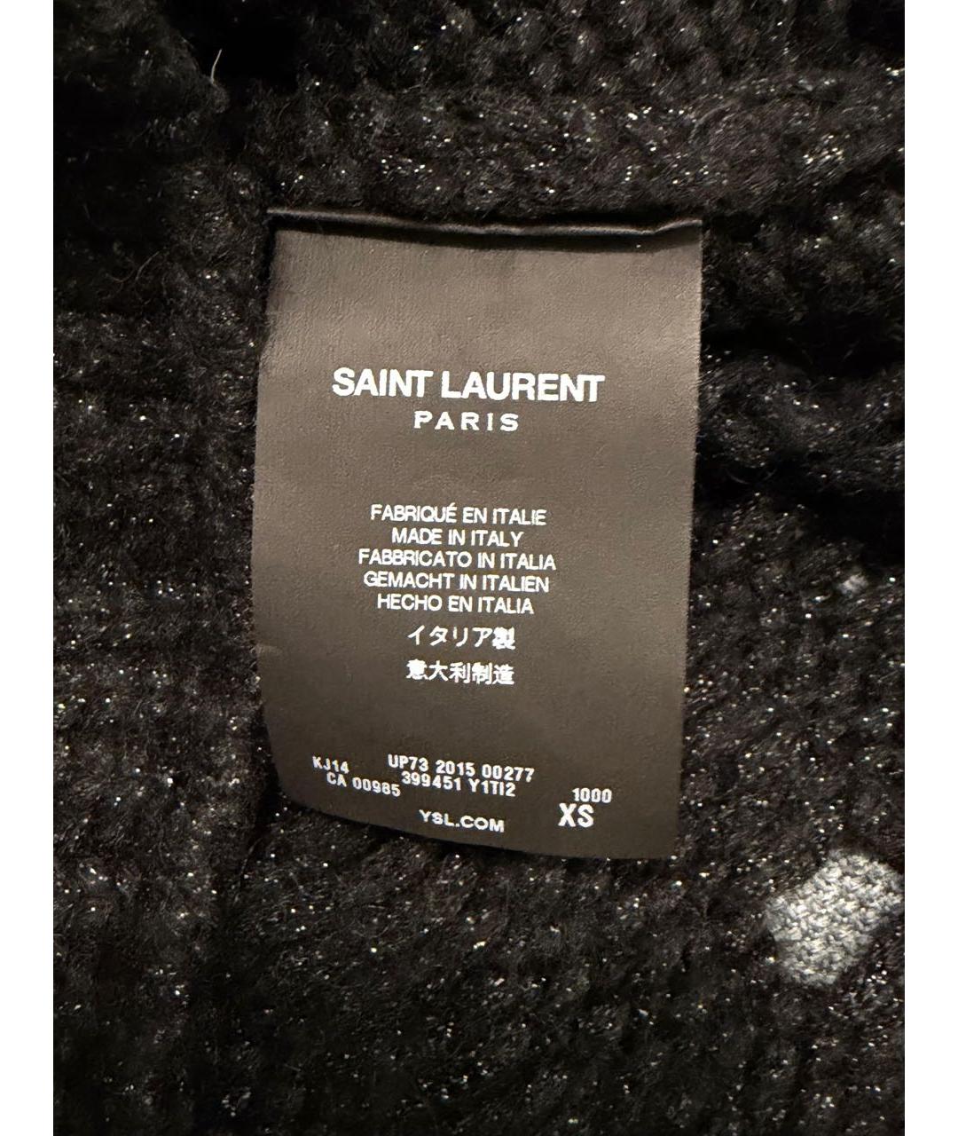 SAINT LAURENT Черный полиамидовый джемпер / свитер, фото 4