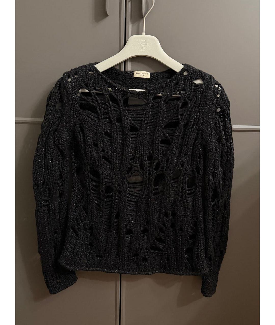 SAINT LAURENT Черный полиамидовый джемпер / свитер, фото 7