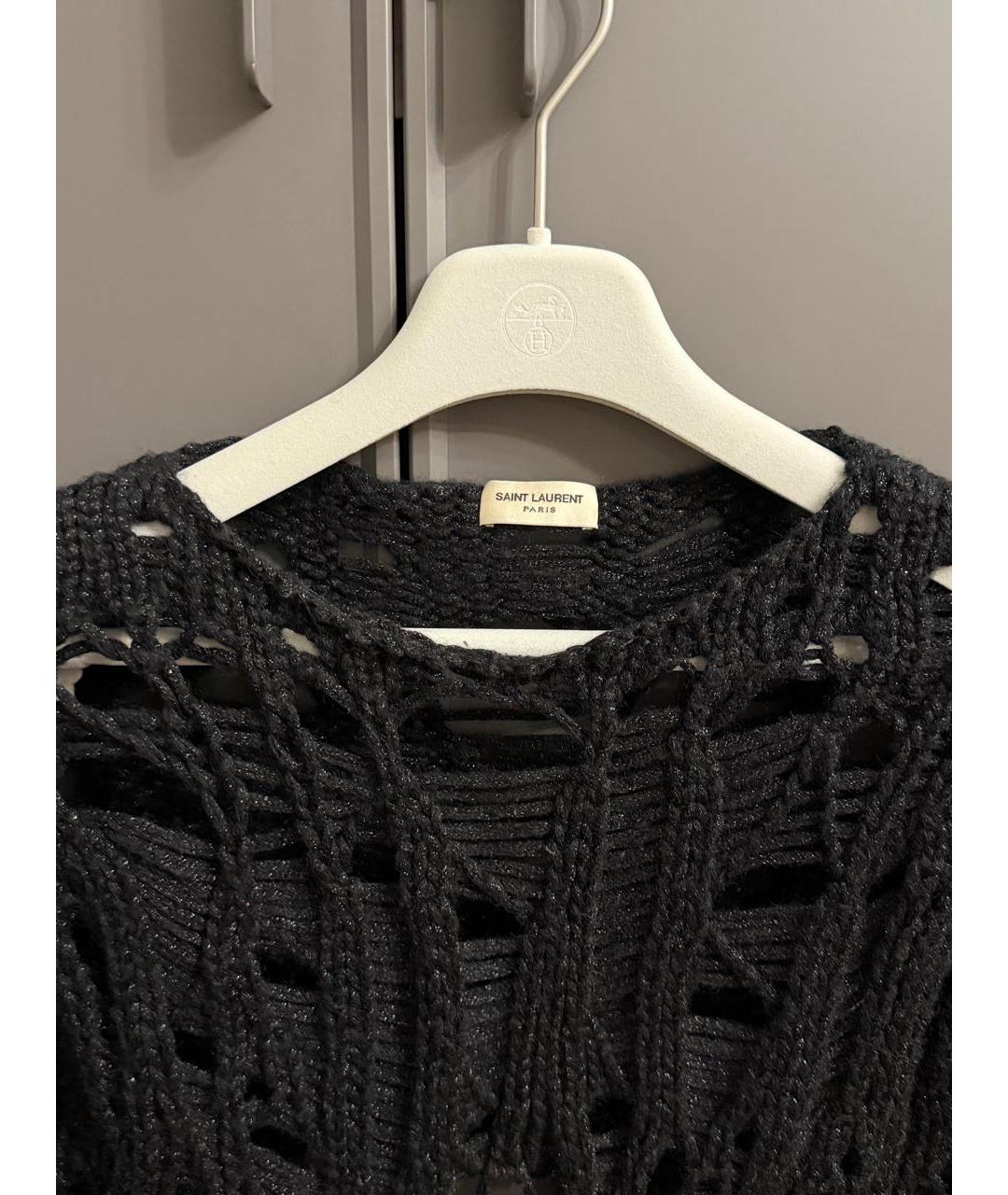 SAINT LAURENT Черный полиамидовый джемпер / свитер, фото 3