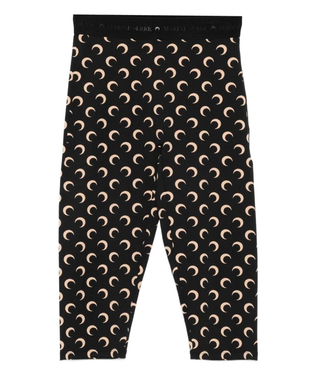 MARINE SERRE Черные полиамидовые бриджи, фото 1