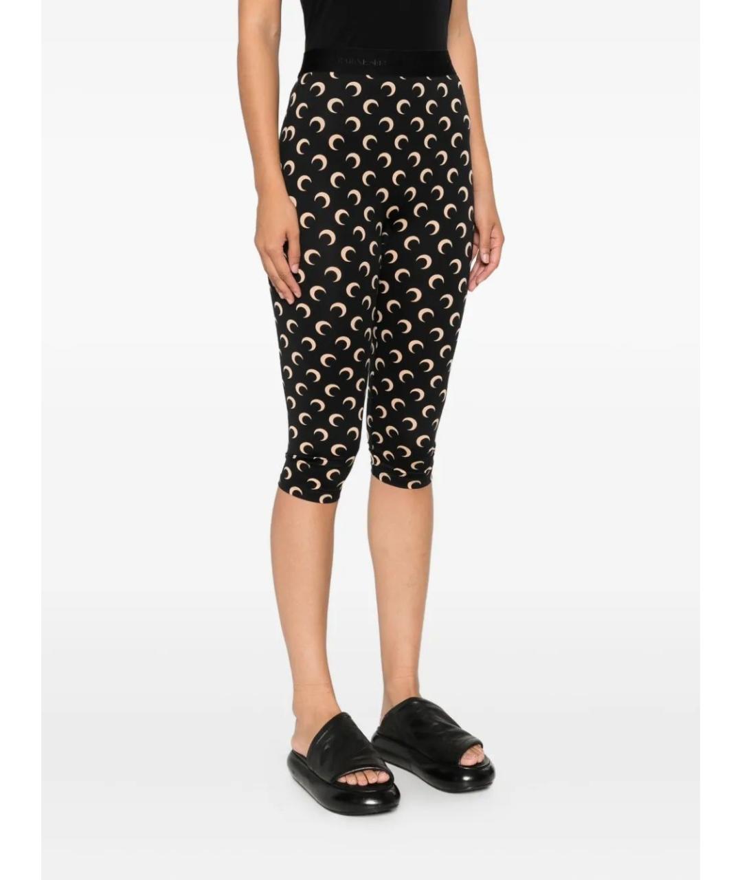 MARINE SERRE Черные полиамидовые бриджи, фото 2