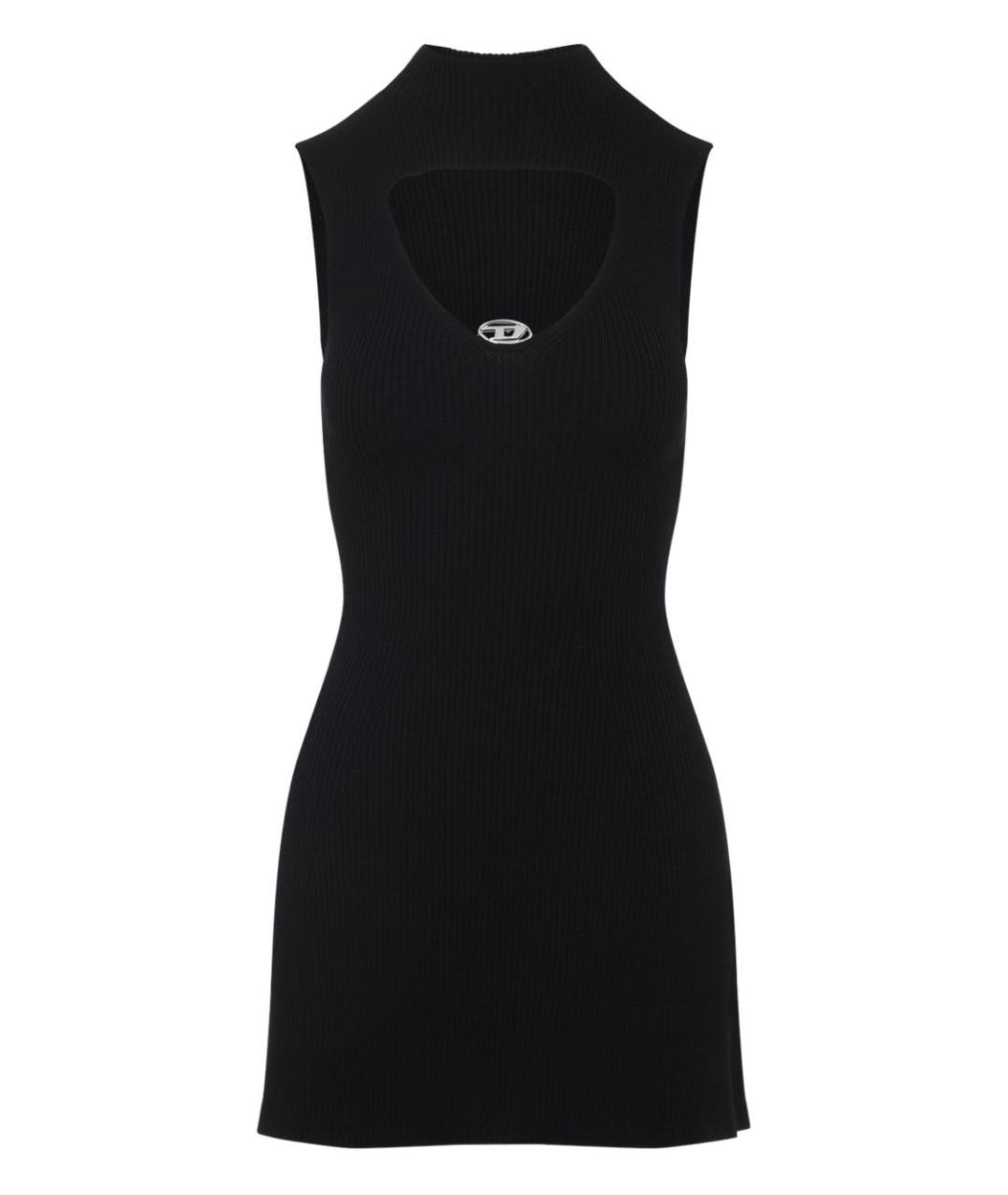 DIESEL Черное шерстяное повседневное платье, фото 5