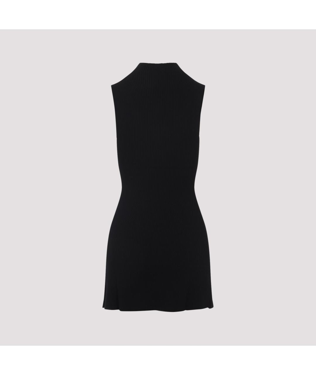 DIESEL Черное шерстяное повседневное платье, фото 3