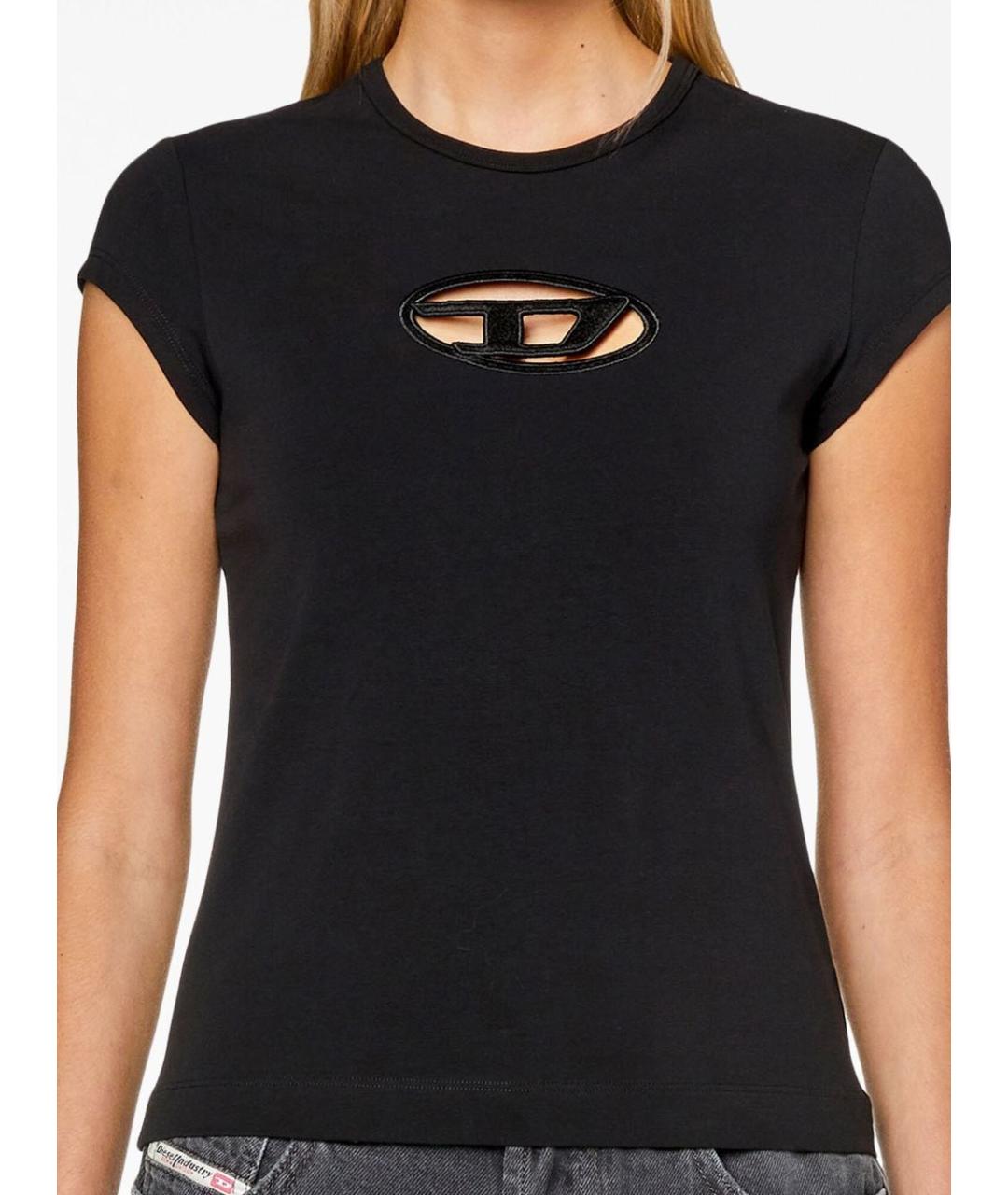 DIESEL Черная полиэстеровая футболка, фото 3