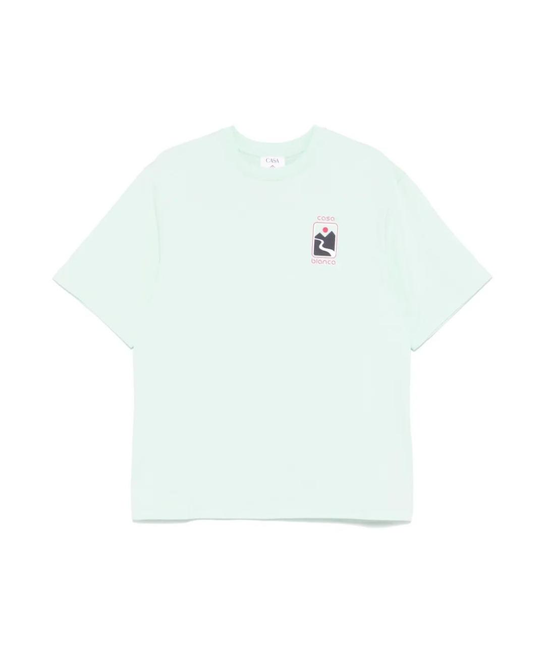 CASABLANCA Зеленая хлопковая футболка, фото 1