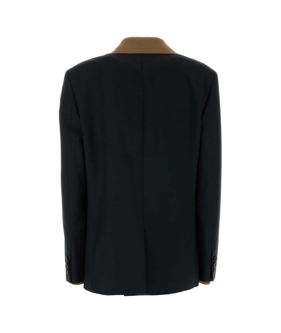 MIU MIU Темно-синий шерстяной жакет/пиджак, фото 2