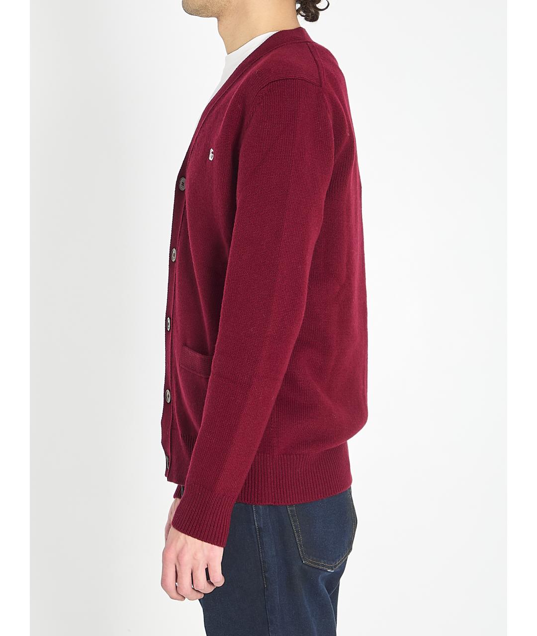 GUCCI Бордовый кашемировый кардиган, фото 3