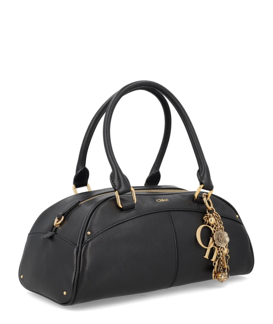 CHLOE Черная кожаная сумка тоут, фото 3