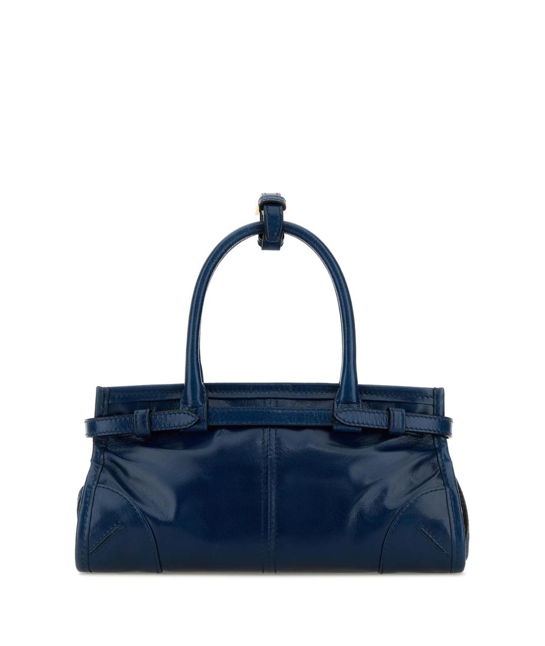 PRADA Синяя кожаная сумка тоут, фото 3