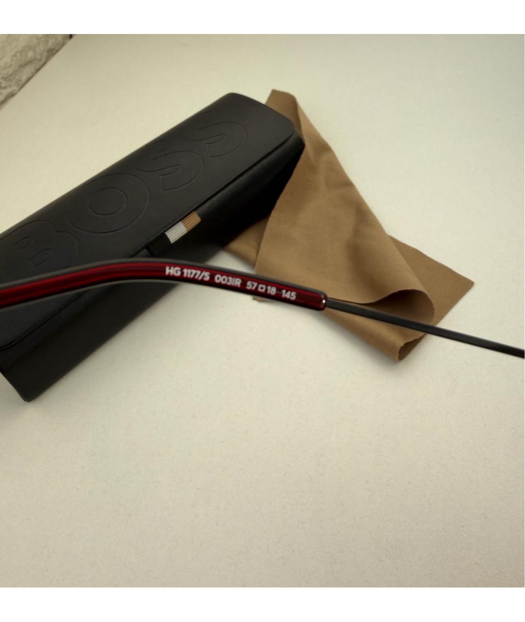 HUGO BOSS Черные металлические солнцезащитные очки, фото 7