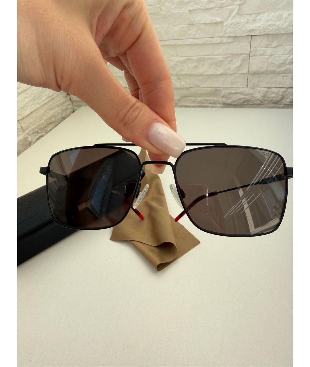 HUGO BOSS Черные металлические солнцезащитные очки, фото 5