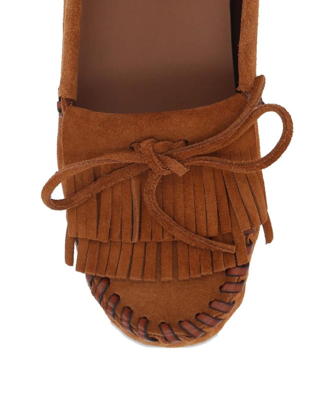 PARIS TEXAS Коричневые кожаные лоферы, фото 4