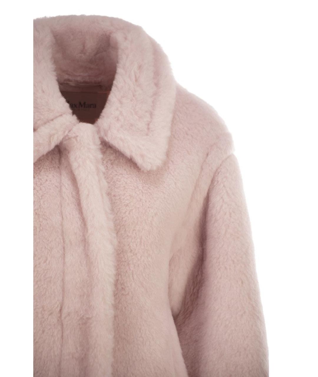 MAX MARA Розовое шерстяное пальто, фото 4