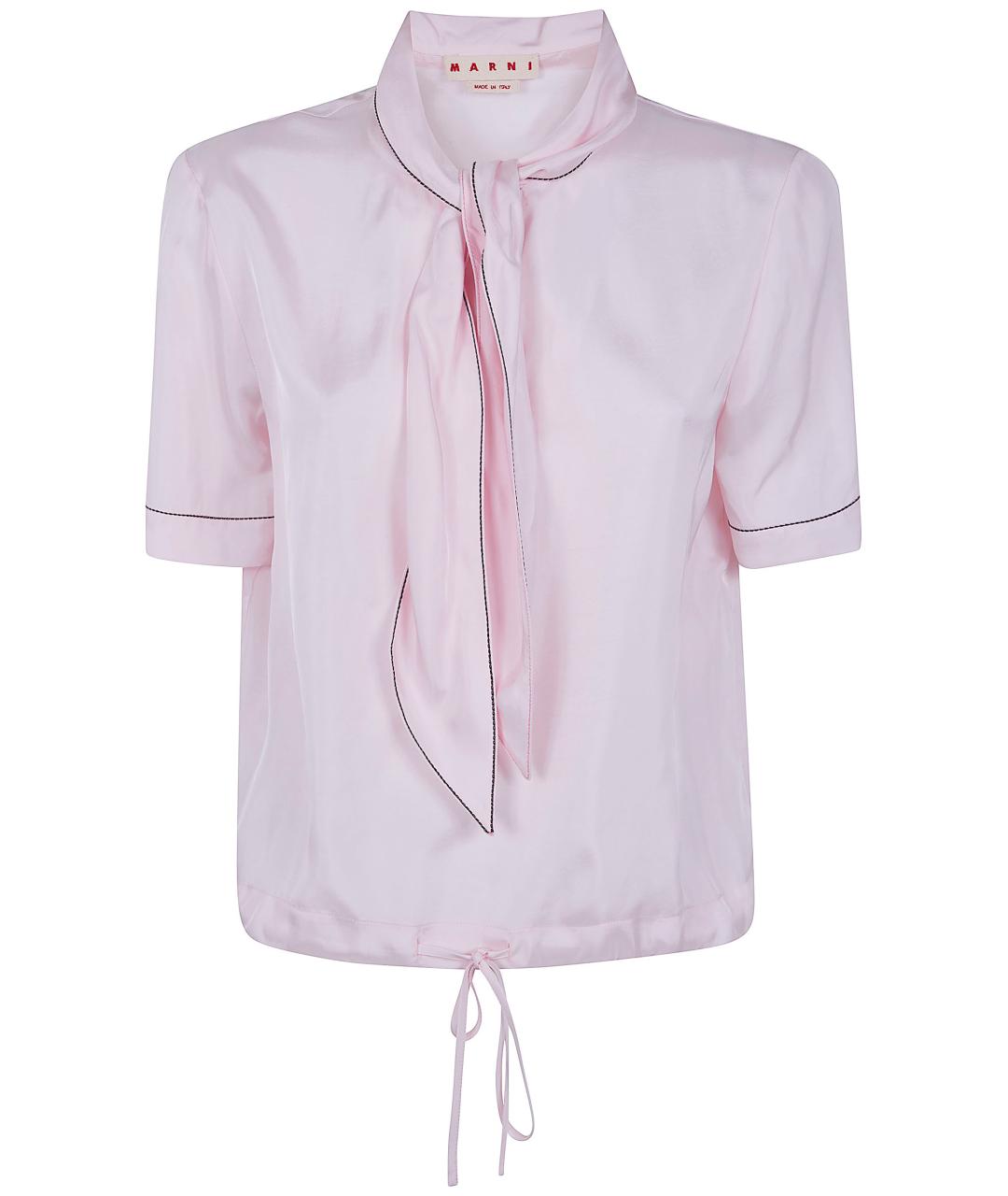 MARNI Розовая вискозная рубашка, фото 1