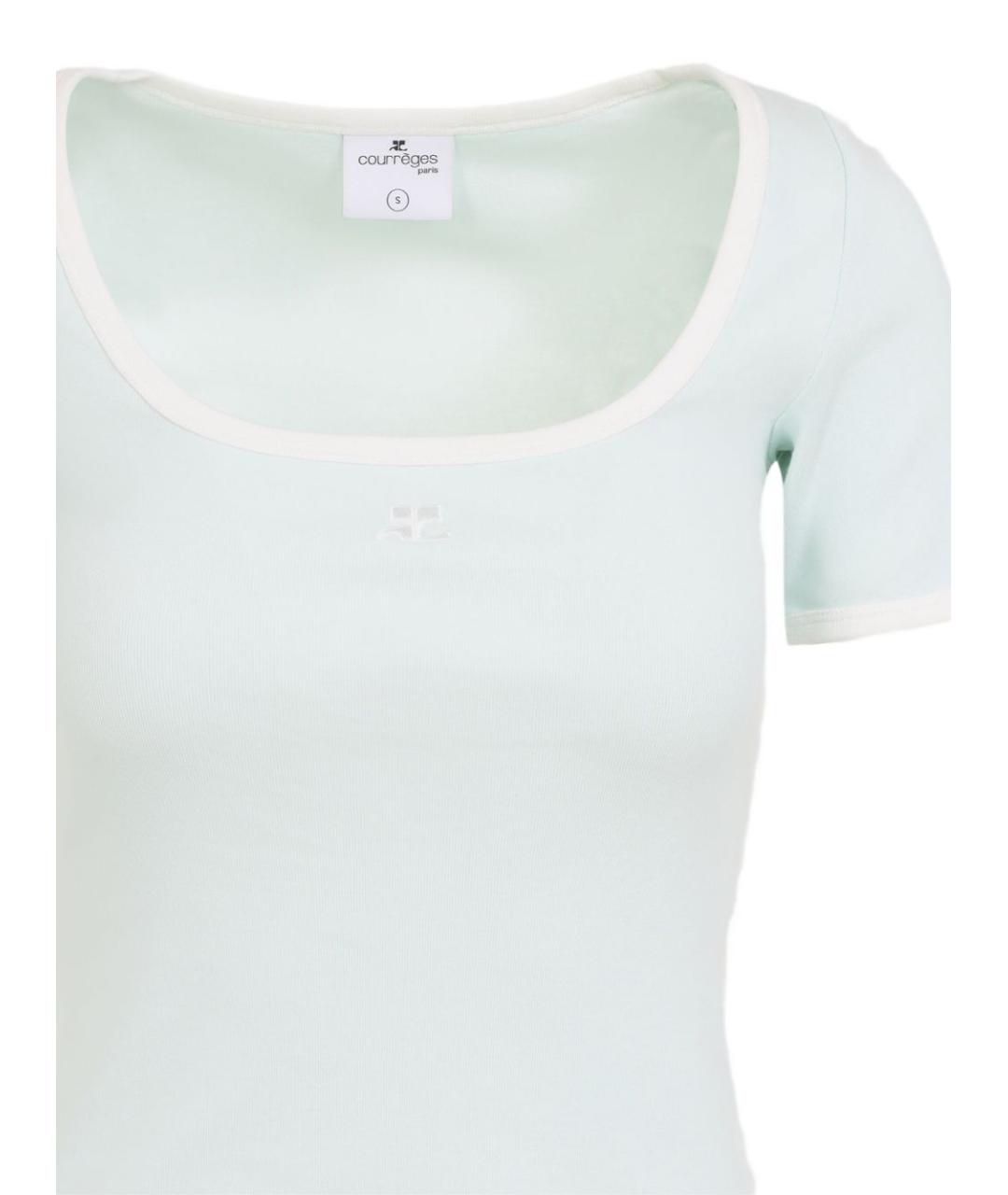 COURREGES Голубое хлопковое платье, фото 2