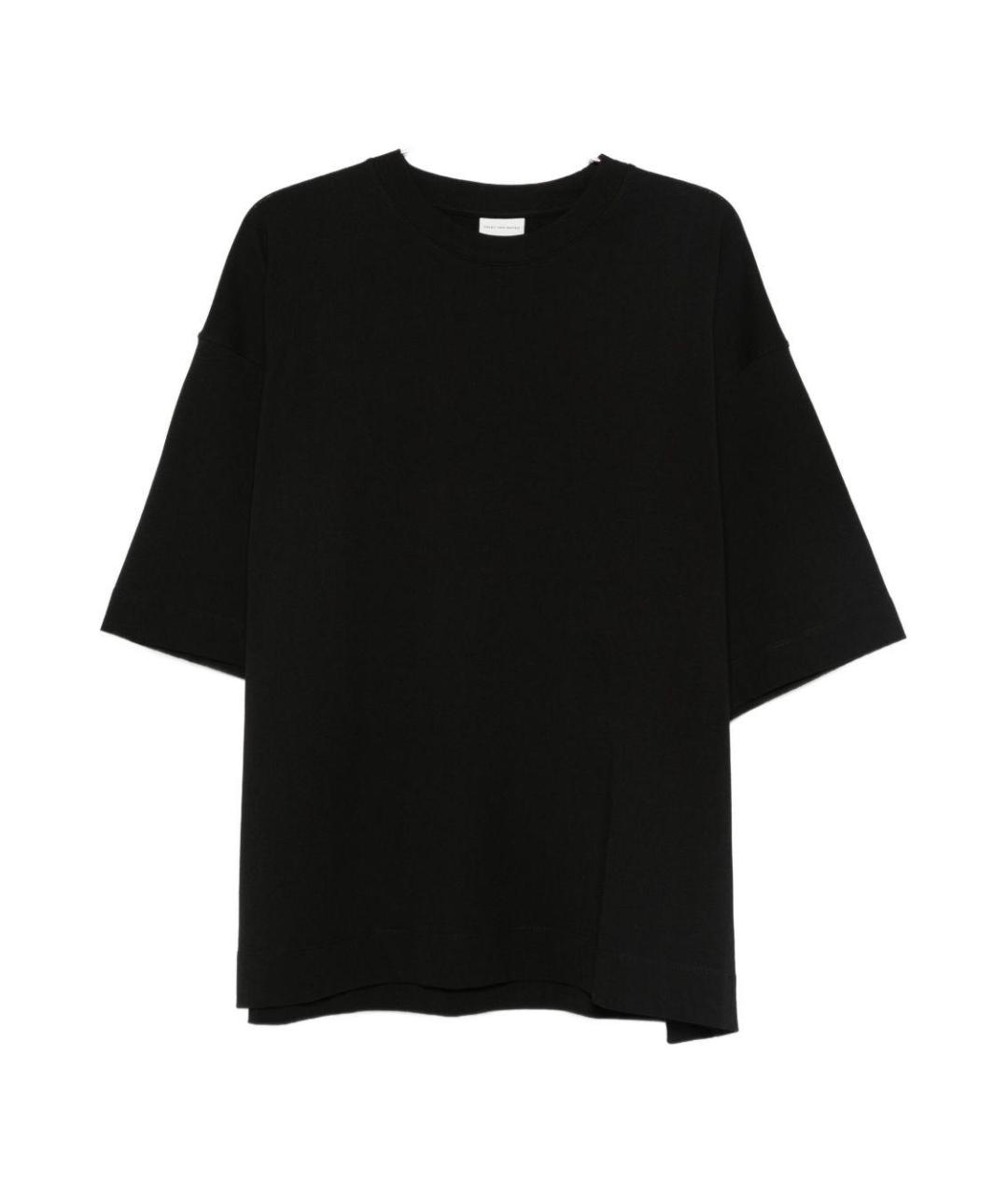 DRIES VAN NOTEN Черная хлопковая футболка, фото 1