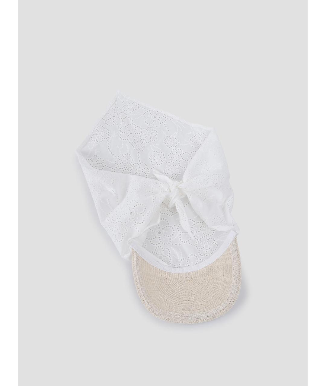 MAISON MICHEL Белая хлопковая кепка, фото 4