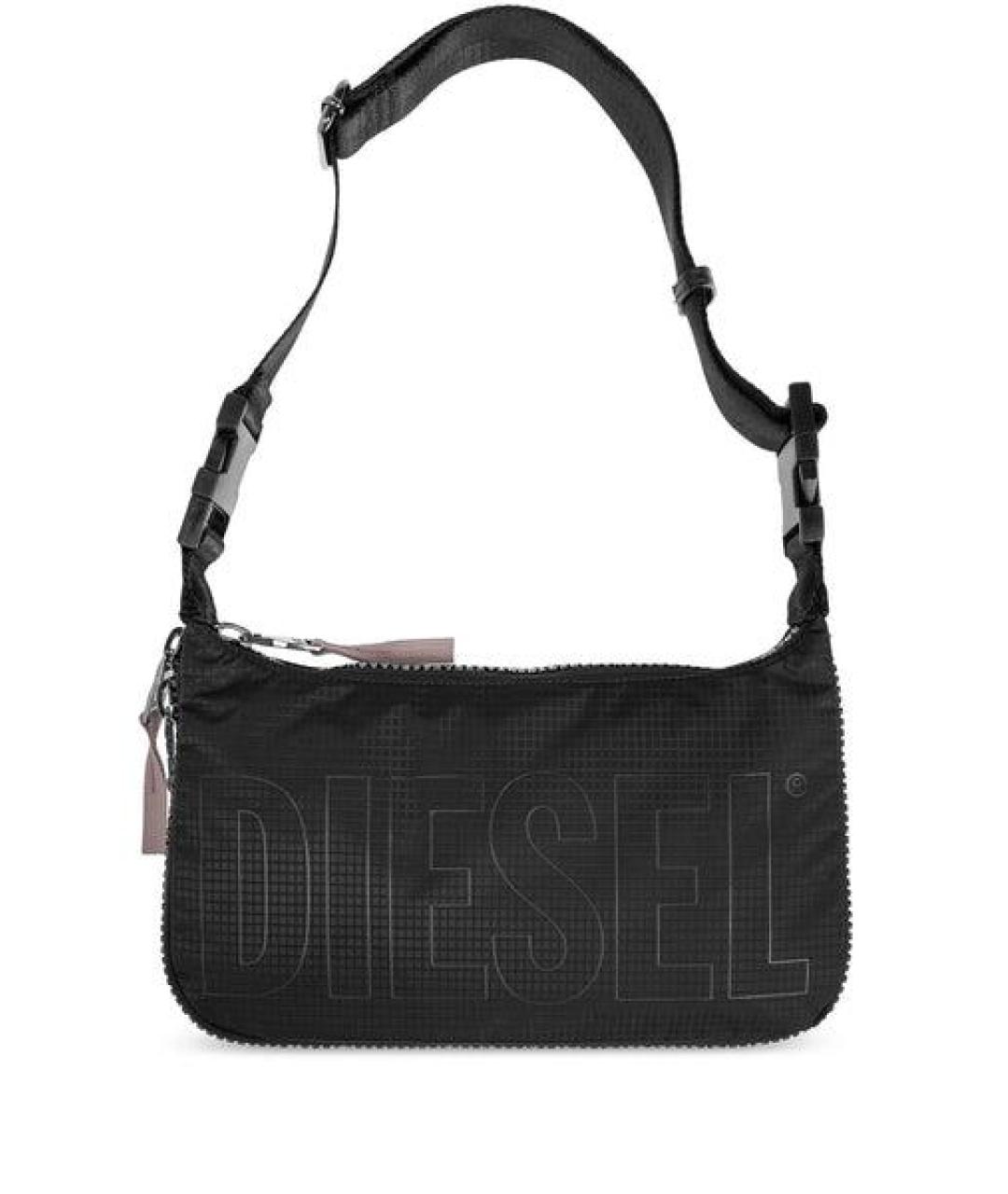 DIESEL Черная синтетическая сумка через плечо, фото 1