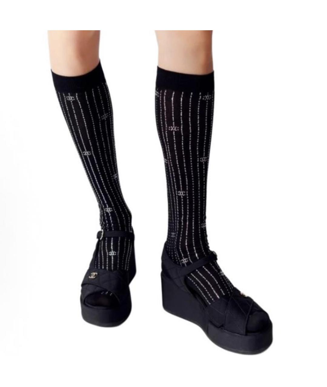 CHANEL Черные носки, чулки и колготы, фото 4