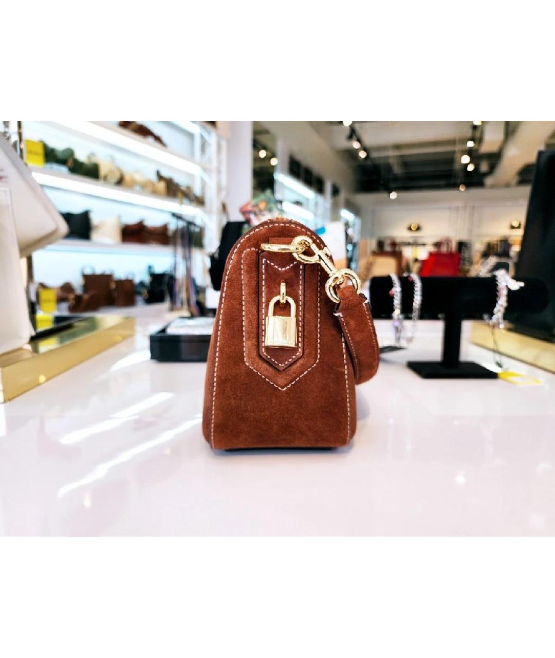 MARC JACOBS Коричневая замшевая сумка через плечо, фото 3