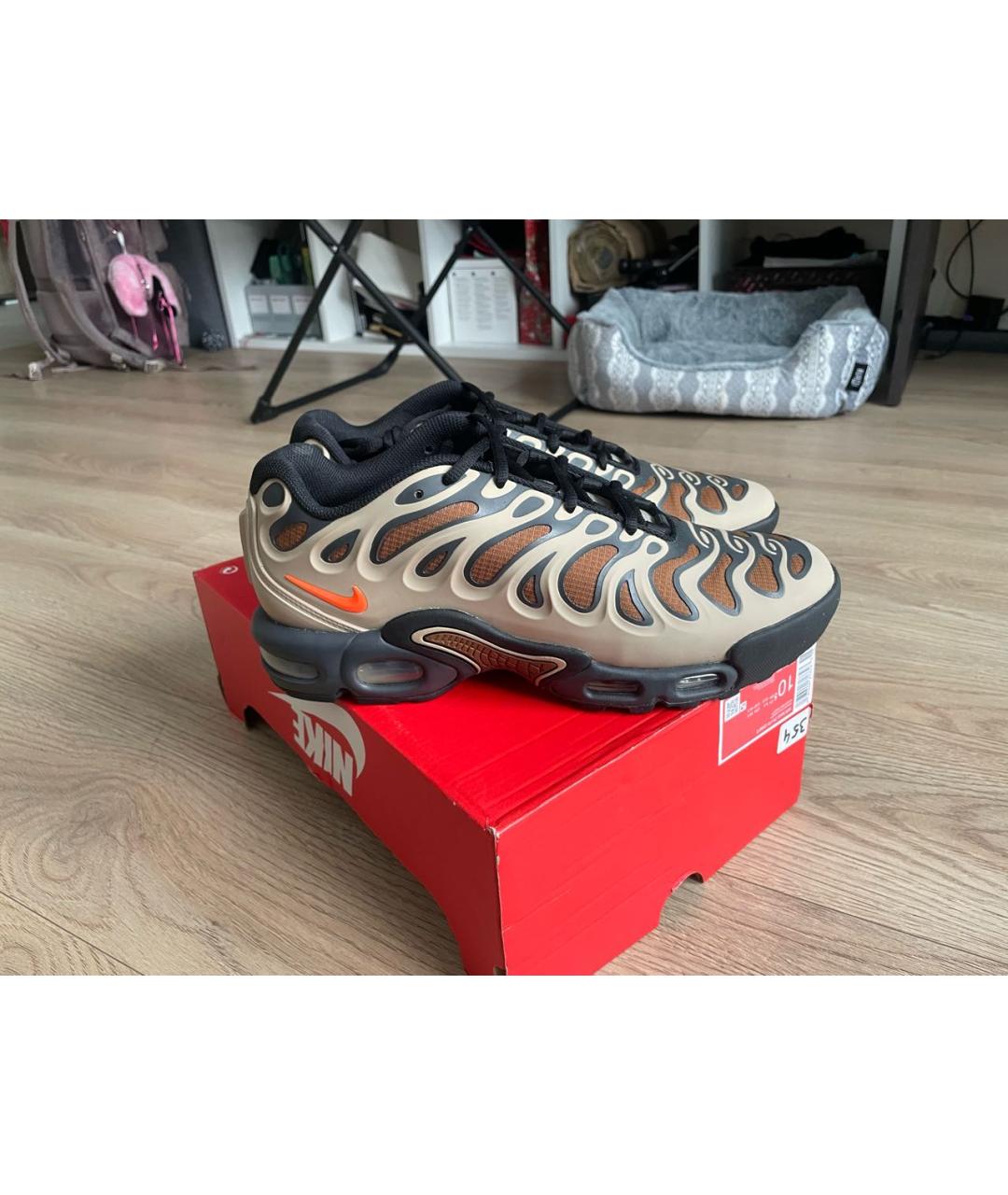 NIKE Коричневые синтетические низкие кроссовки / кеды, фото 7