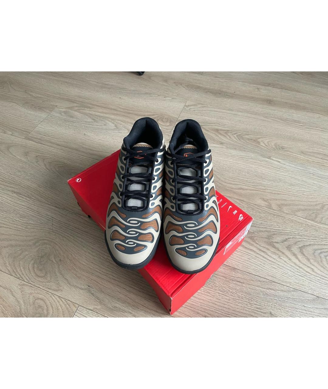 NIKE Коричневые синтетические низкие кроссовки / кеды, фото 3