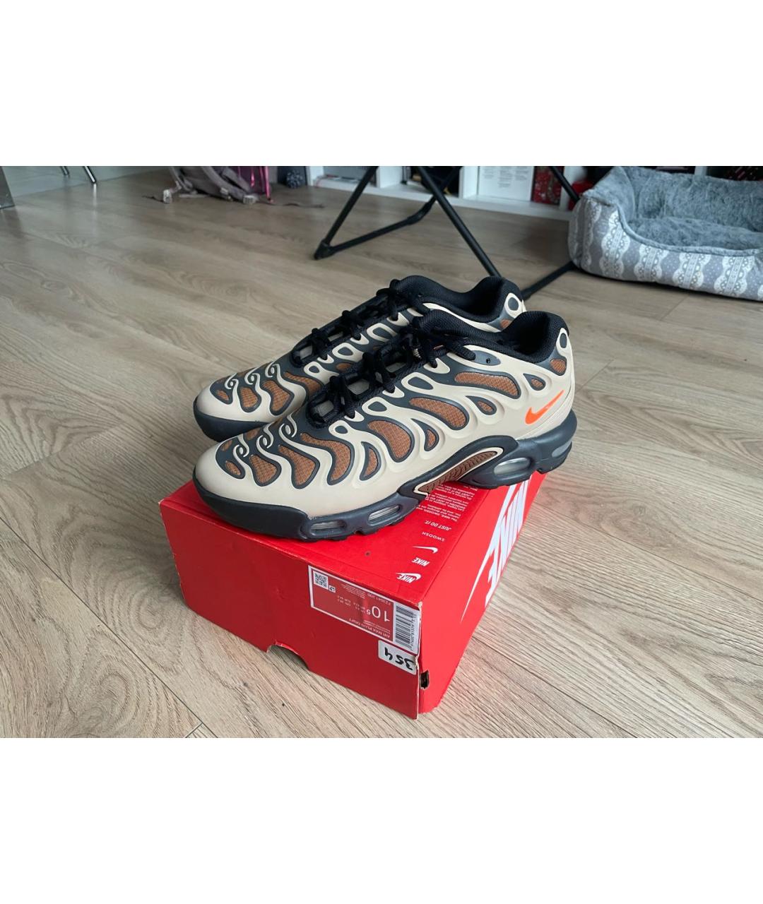 NIKE Коричневые синтетические низкие кроссовки / кеды, фото 2