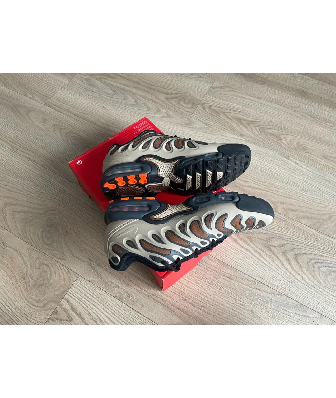 NIKE Коричневые синтетические низкие кроссовки / кеды, фото 6