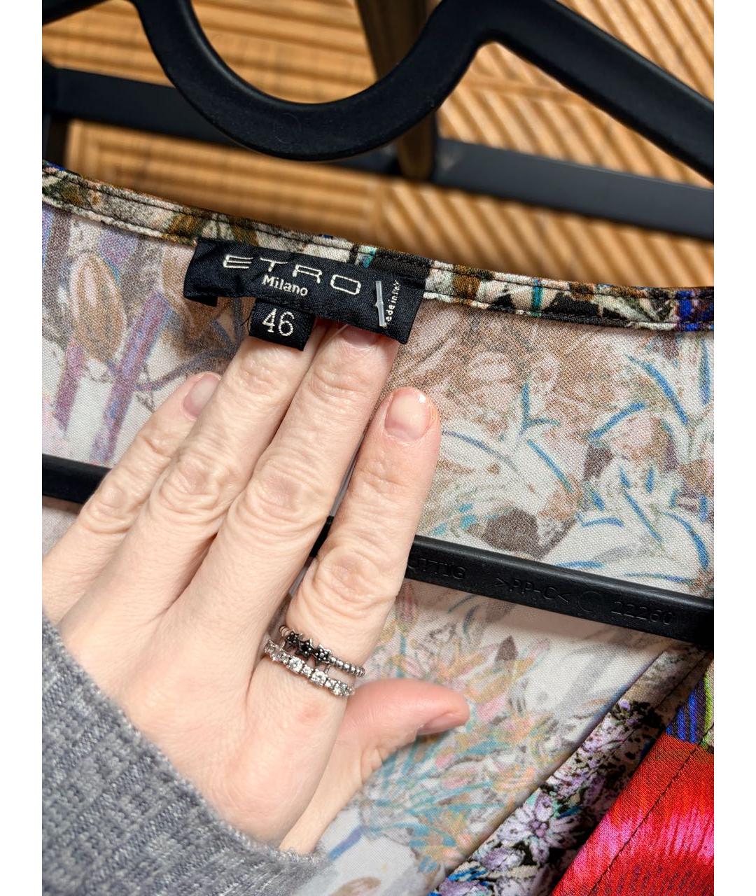 ETRO Мульти полиэстеровое повседневное платье, фото 3