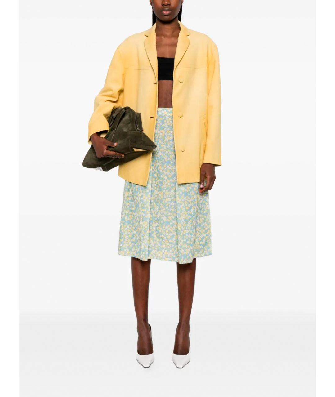 PRADA Мульти полиамидовая юбка миди, фото 2