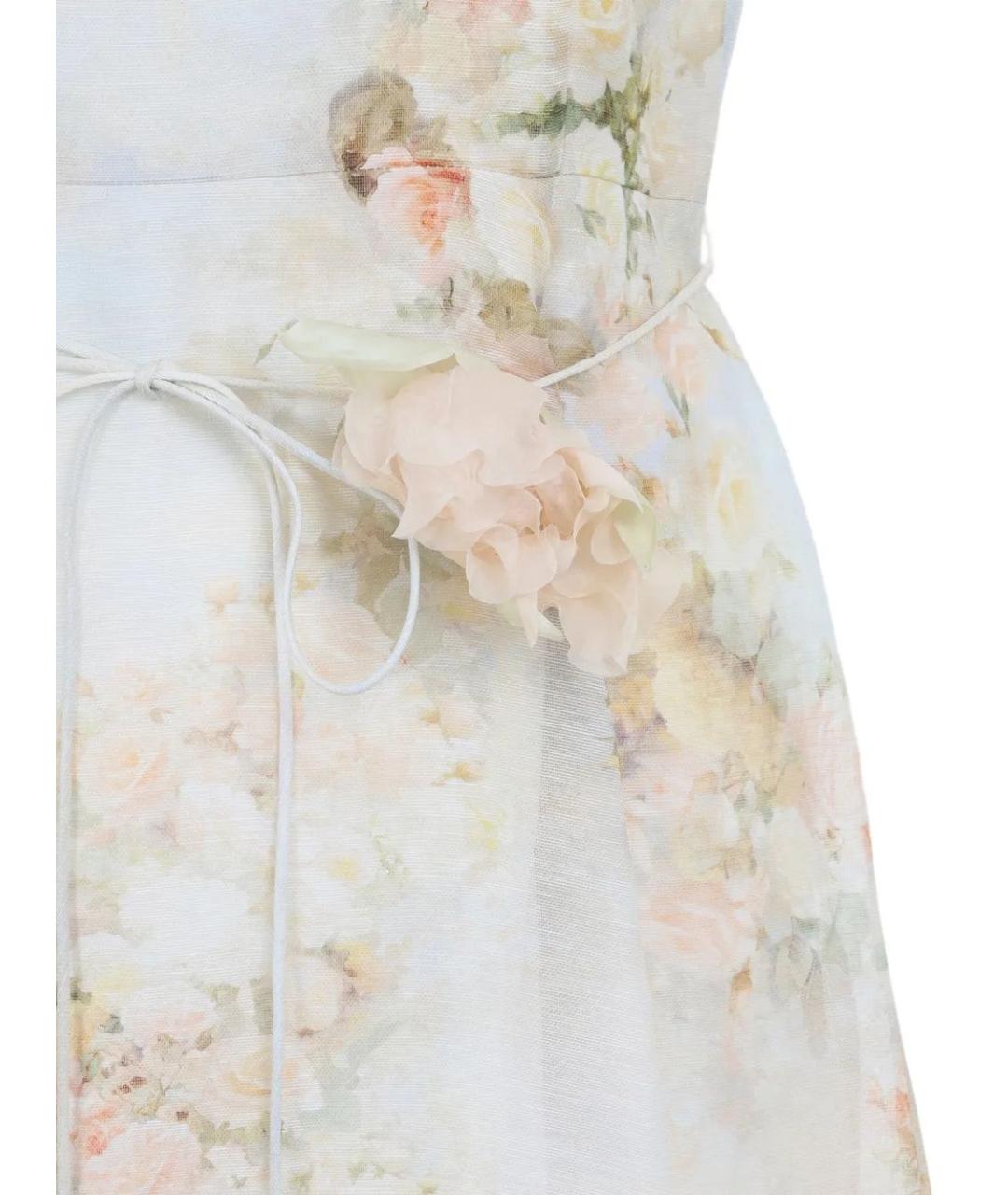 ZIMMERMANN Мульти льняное повседневное платье, фото 2