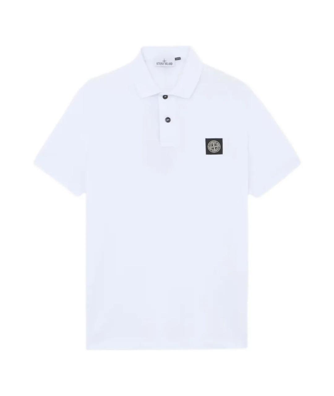 STONE ISLAND Белая хлопковая футболка, фото 1