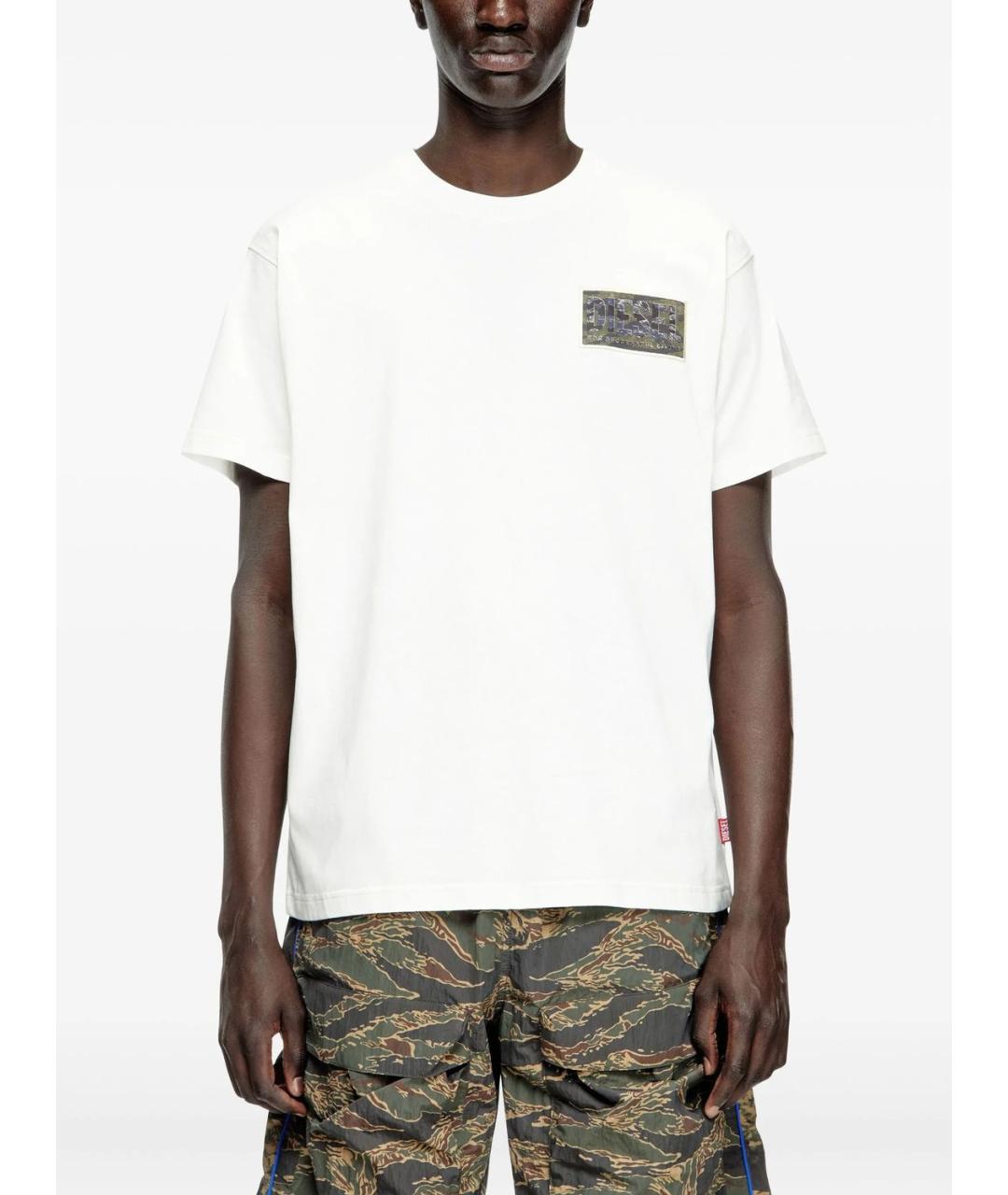 DIESEL Белая хлопковая футболка, фото 2