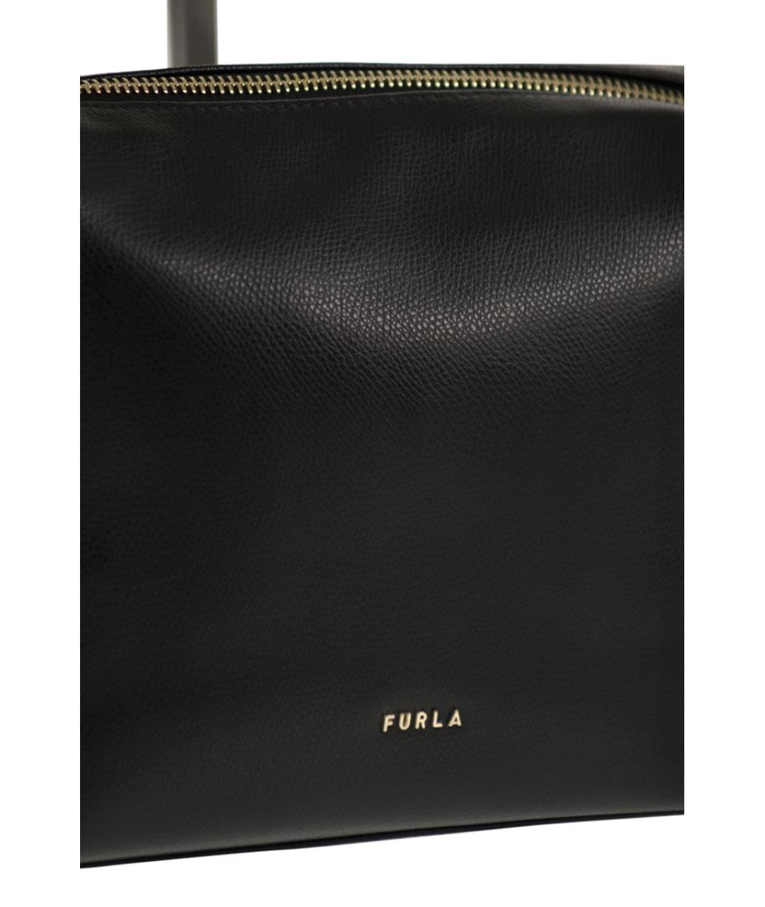 FURLA Черная кожаная сумка через плечо, фото 5