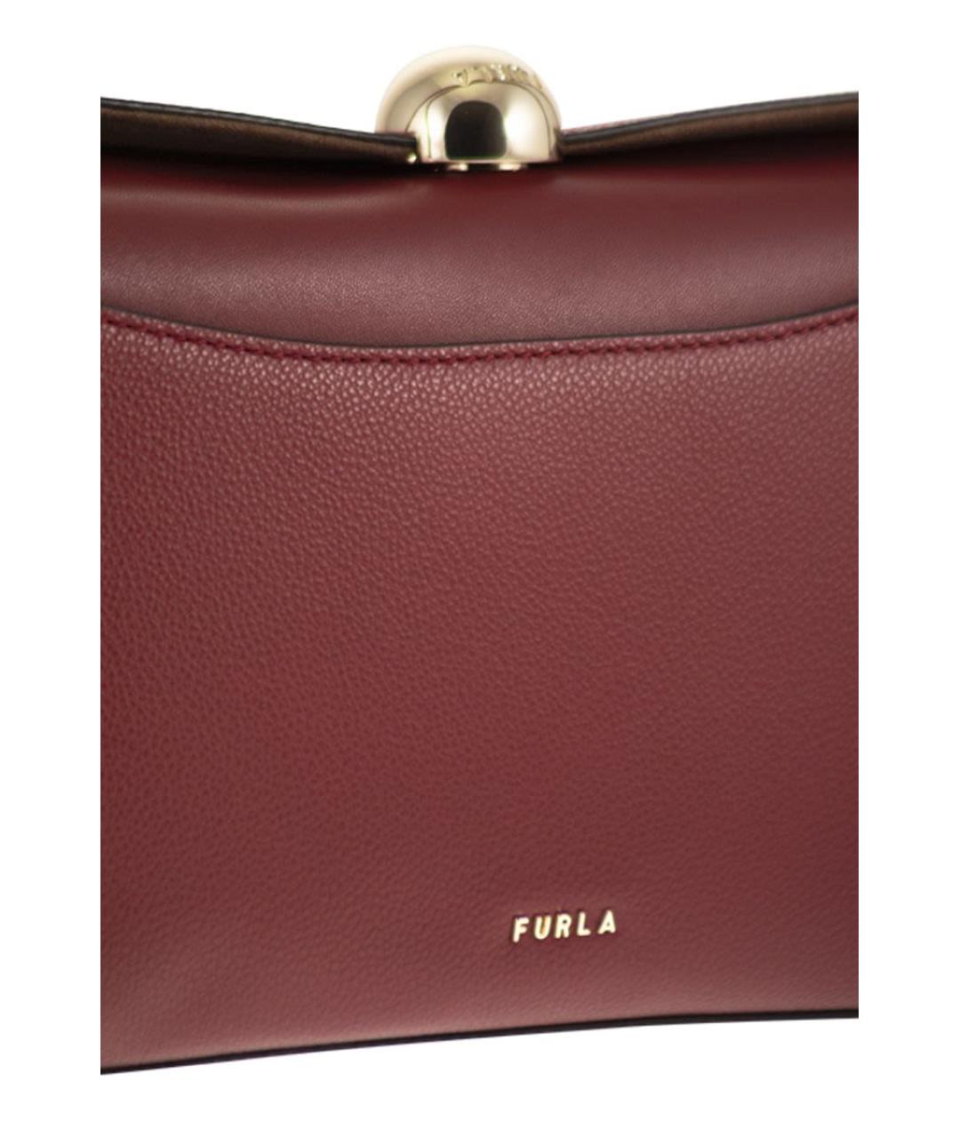 FURLA Красная кожаная сумка через плечо, фото 5