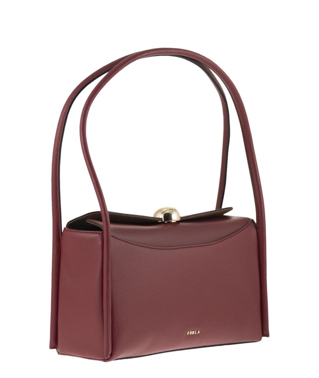 FURLA Красная кожаная сумка через плечо, фото 4