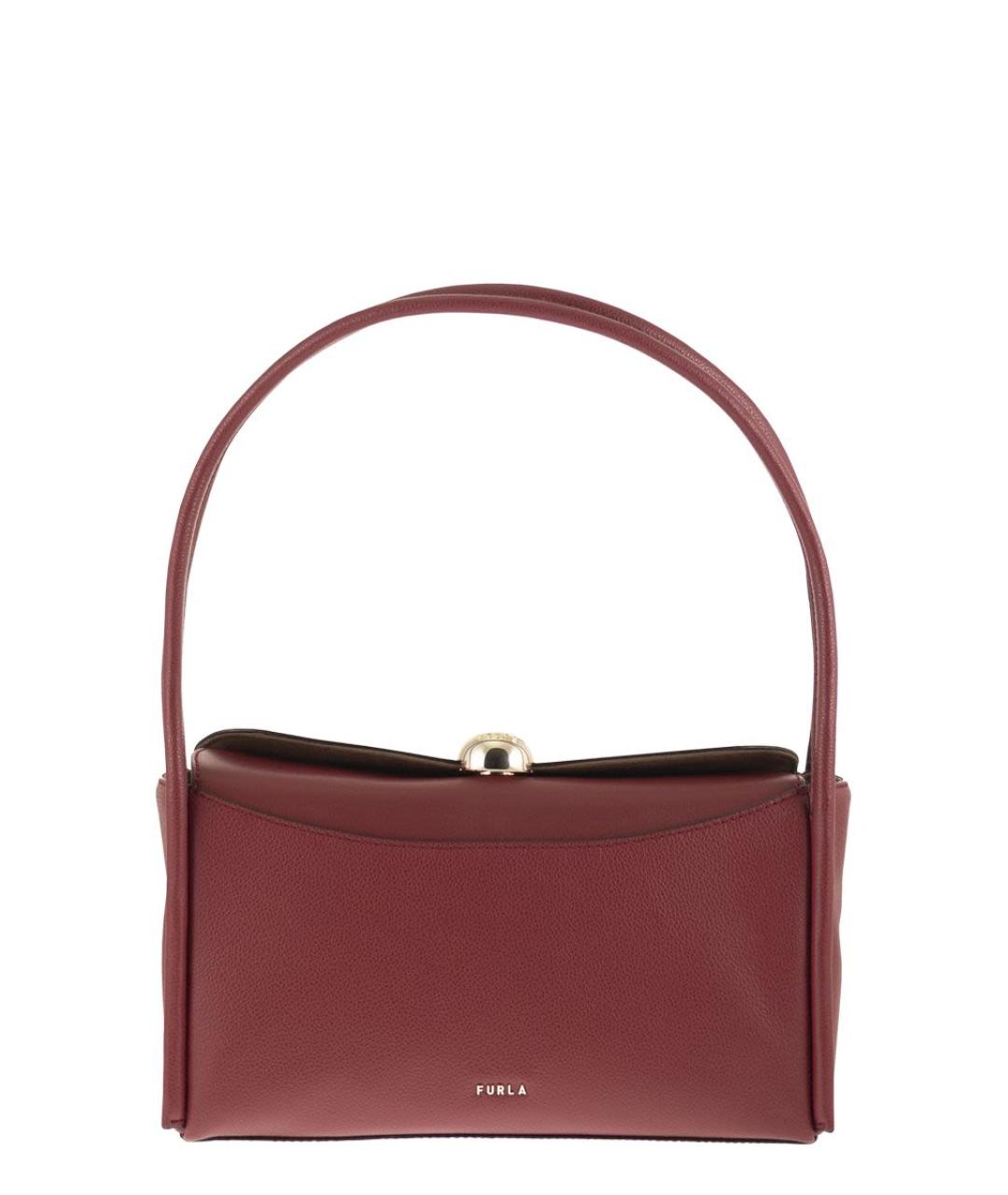 FURLA Красная кожаная сумка через плечо, фото 1