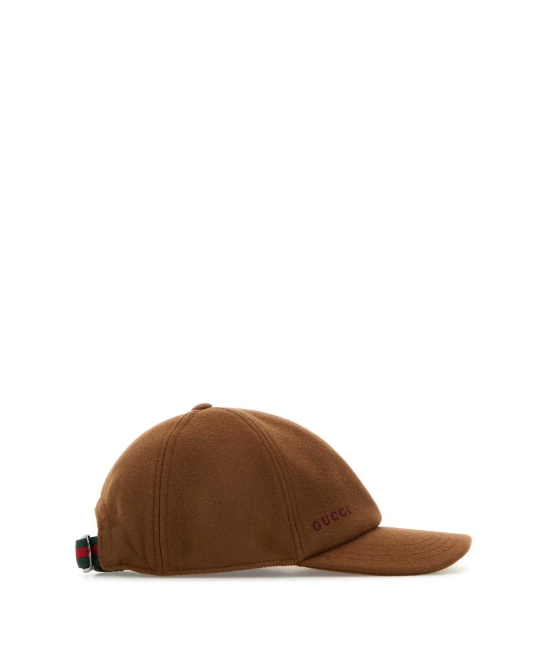 GUCCI Коричневая шерстяная кепка/бейсболка, фото 2