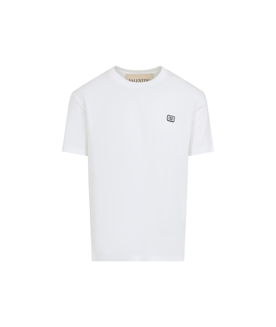 VALENTINO Белая хлопковая футболка, фото 1