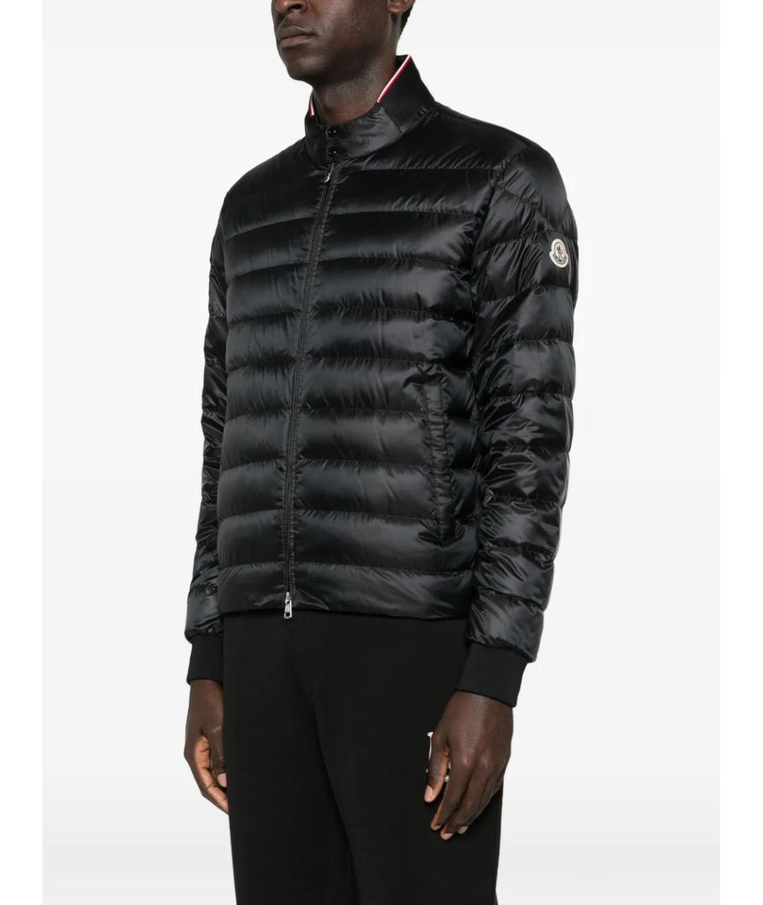 MONCLER Черный полиамидовый пуховик, фото 3