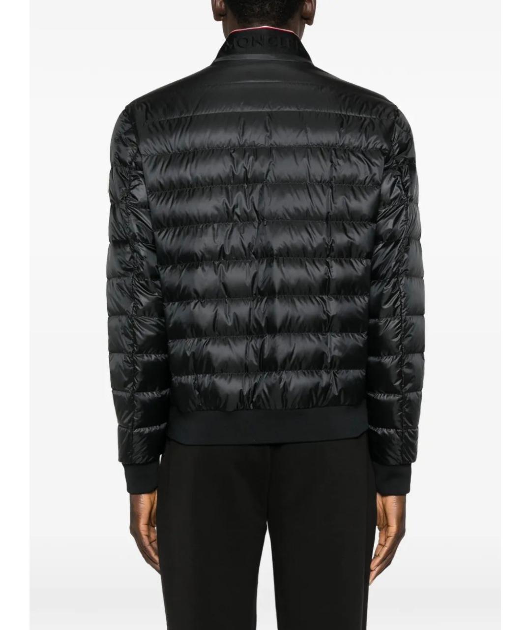 MONCLER Черный полиамидовый пуховик, фото 4