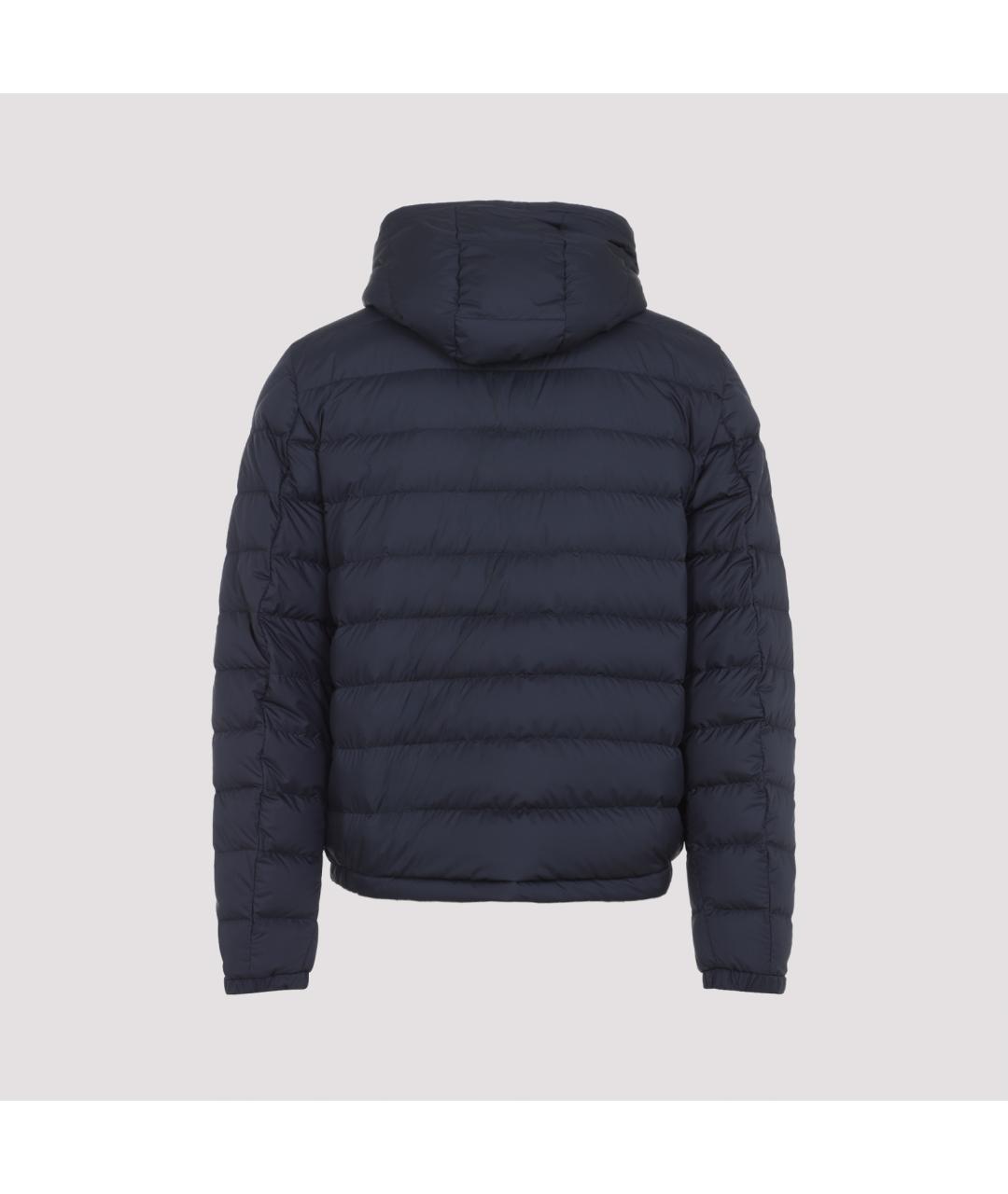 MONCLER Темно-синий полиэстеровый пуховик, фото 4