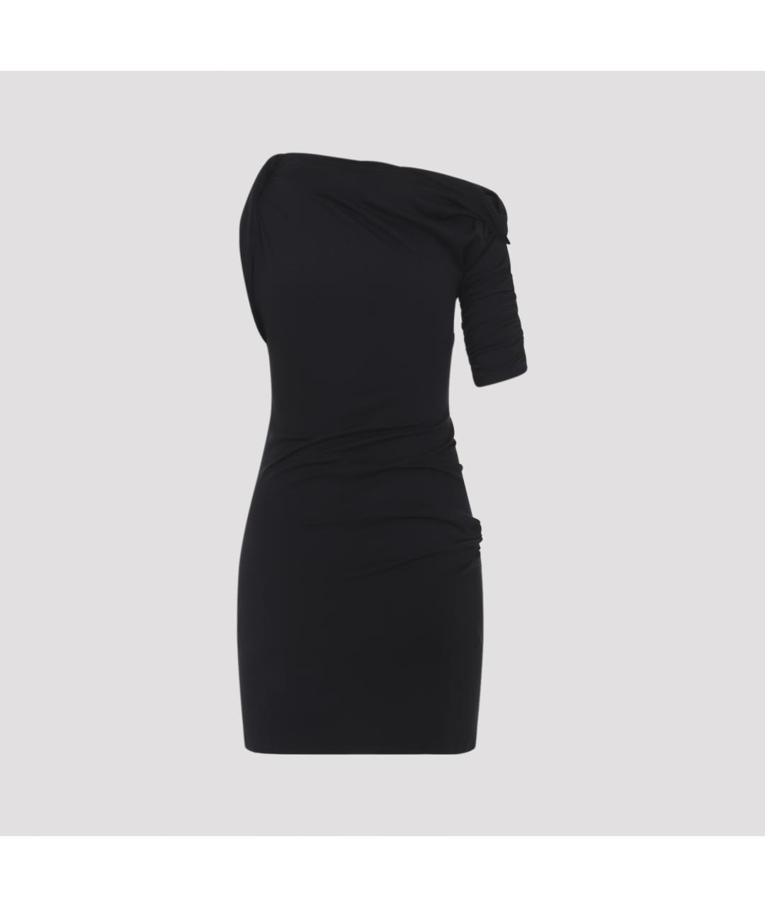 JACQUEMUS Черное хлопковое коктейльное платье, фото 3