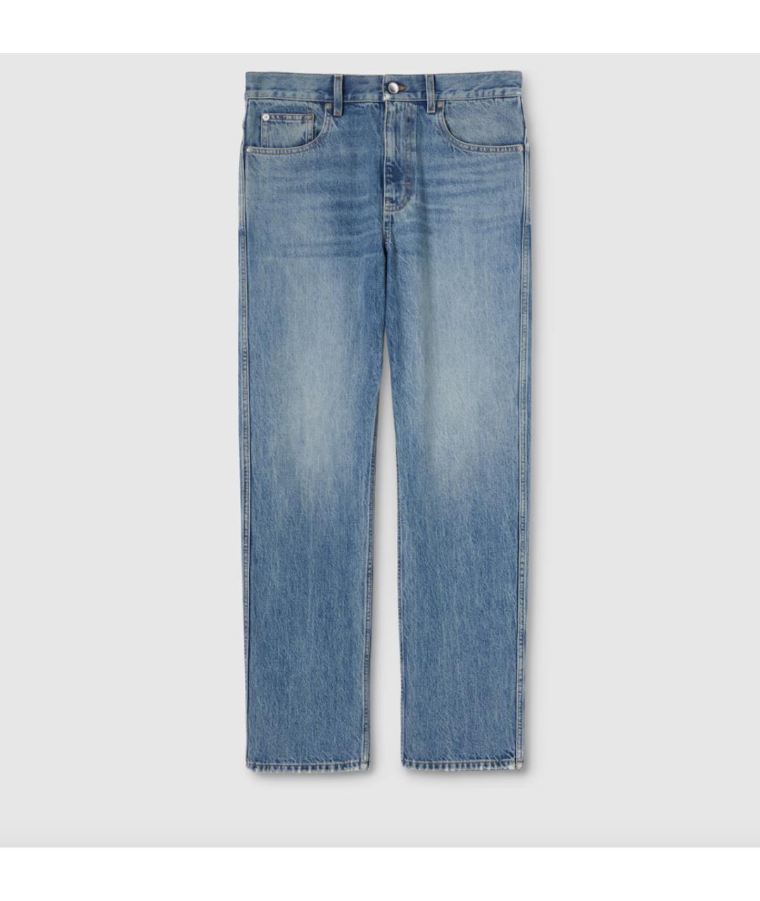 GUCCI Голубые хлопковые джинсы скинни, фото 6