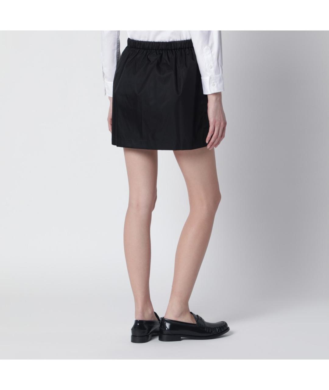 PRADA Черная синтетическая юбка мини, фото 6