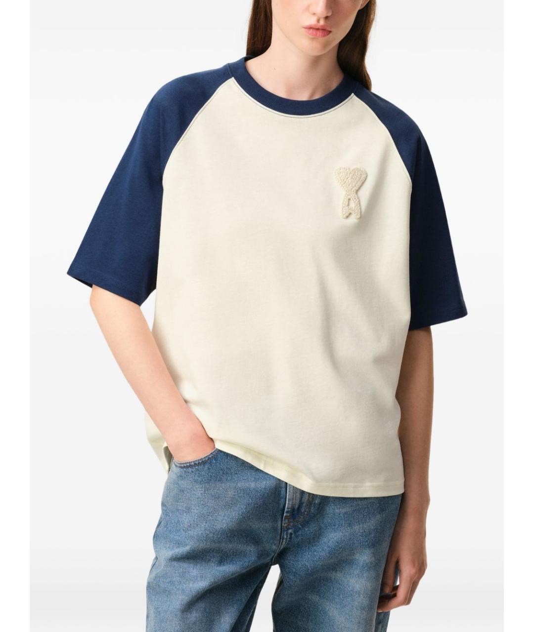 Ami Paris Белая хлопковая футболка, фото 3