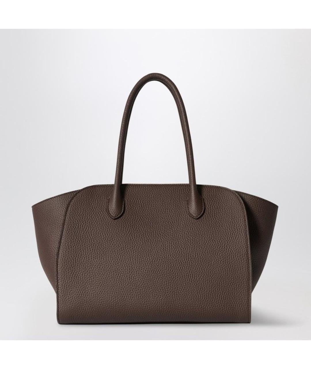 THE ROW Коричневая кожаная сумка тоут, фото 3