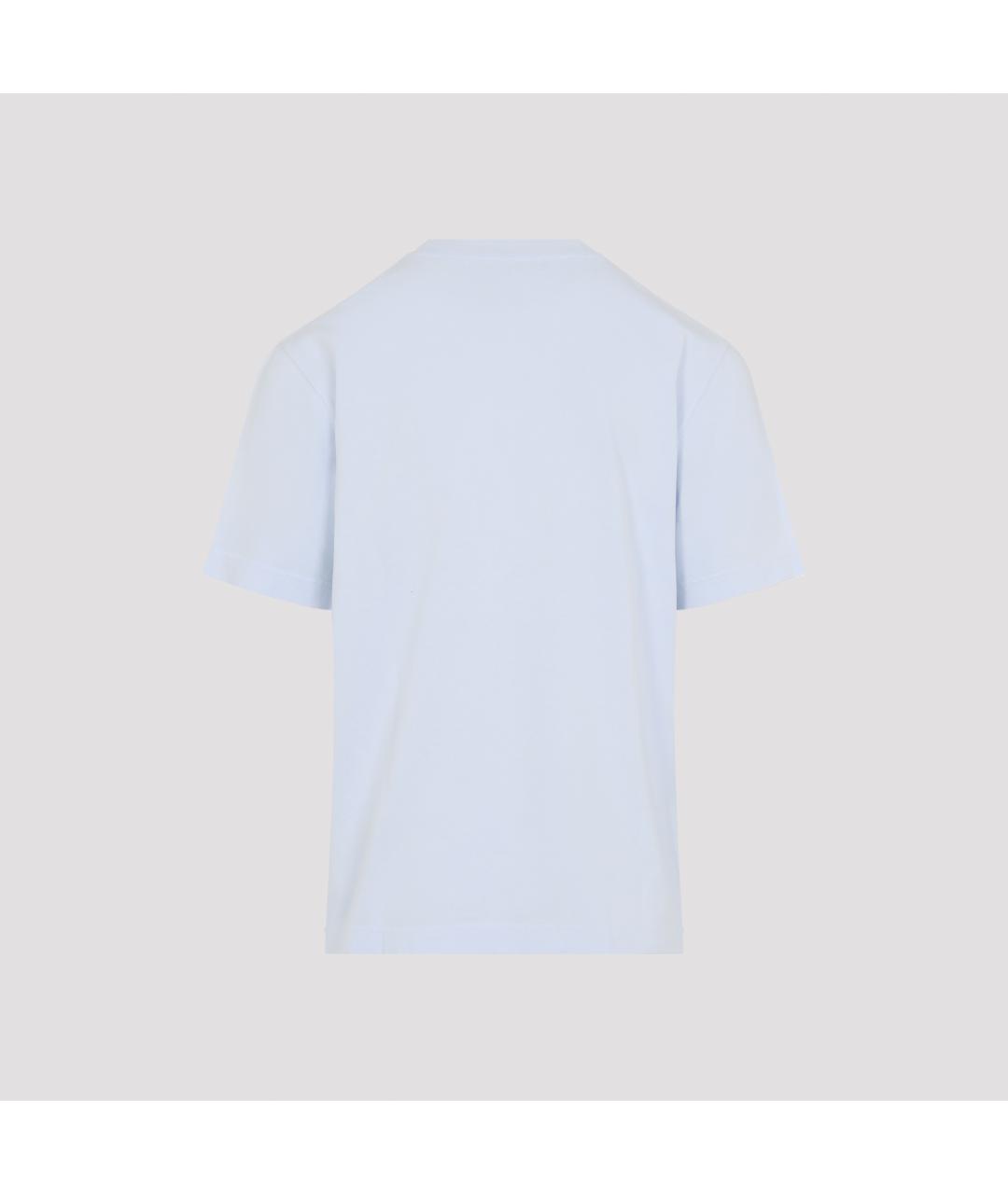 JACQUEMUS Голубая хлопковая футболка, фото 2