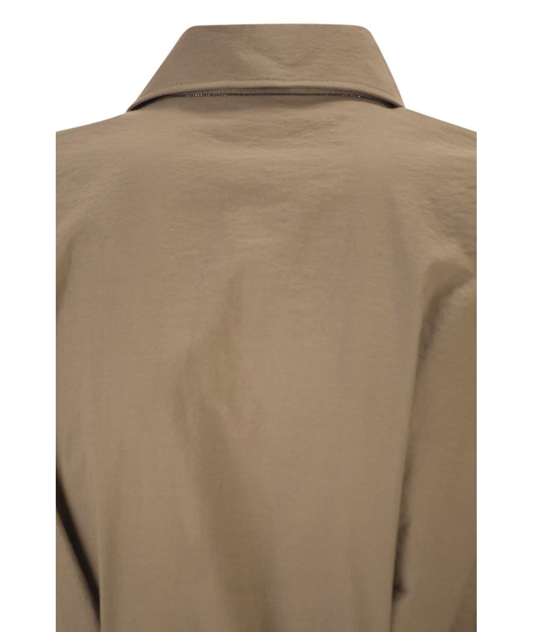 BRUNELLO CUCINELLI Бежевое хлопковое повседневное платье, фото 4