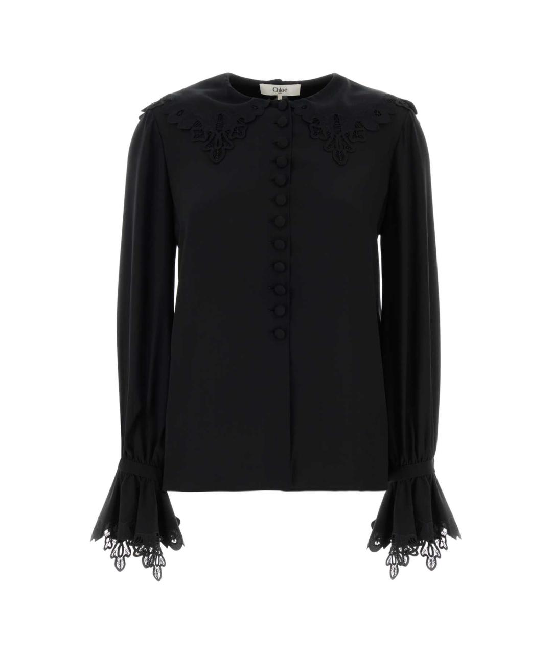 CHLOE Черная шелковая рубашка, фото 1